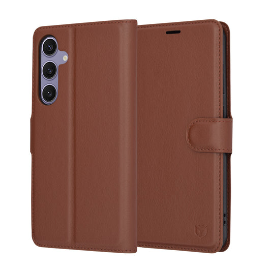 Futrola za Samsung Galaxy S24+ S926, Techsuit, Leather Folio, Braon