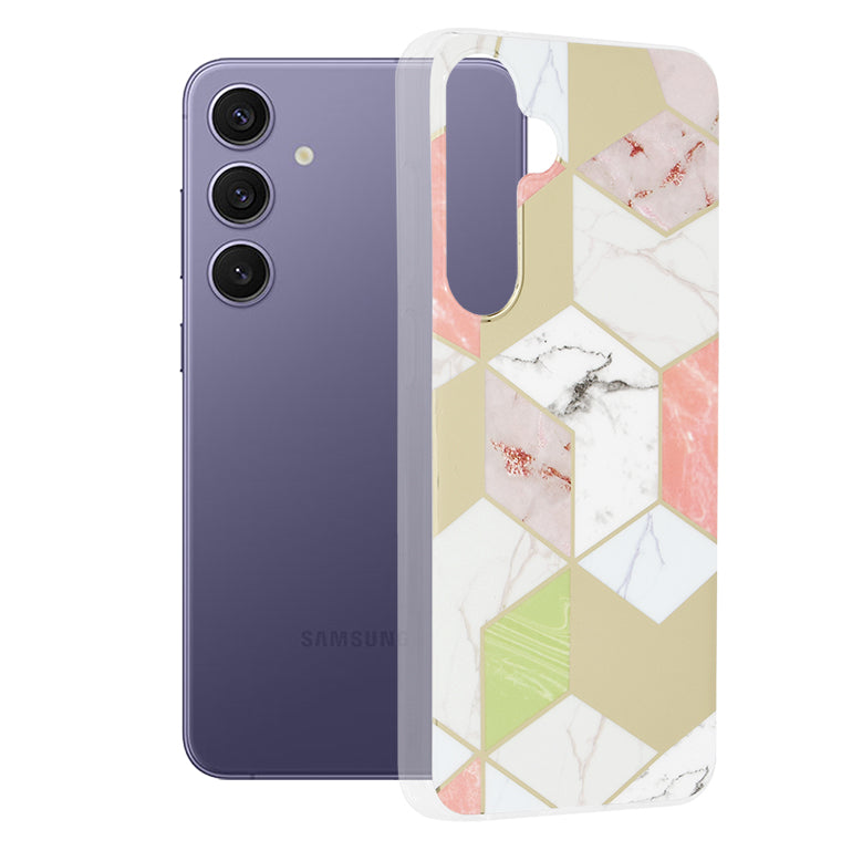 Futrola za Samsung Galaxy S24+ S926, Techsuit, Marble, Ljubičasta