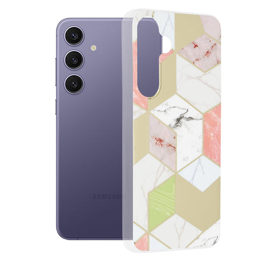 Futrola za Samsung Galaxy S24+ S926, Techsuit, Marble, Ljubičasta