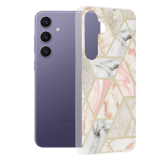 Futrola za Samsung Galaxy S24+ S926, Techsuit, Marble, Roze
