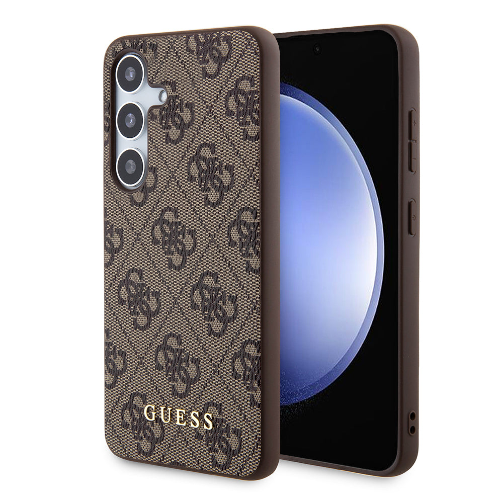 Futrola za Samsung Galaxy S24 S921, Guess, 4G Metal Gold Logo, Braon