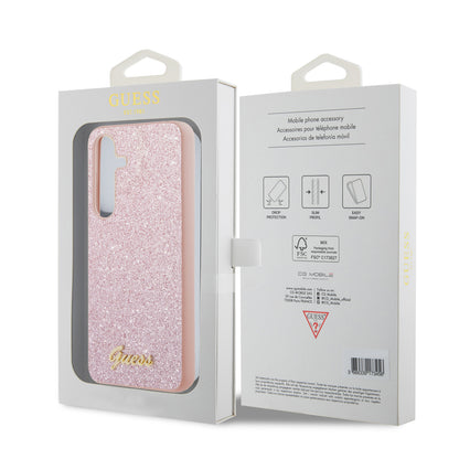 Futrola za Samsung Galaxy S24 S921, Guess, Glitter Script, Roze