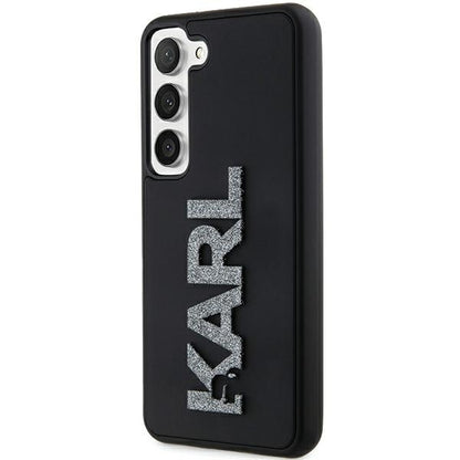 Futrola za Samsung Galaxy S24 S921, Karl Lagerfeld, 3D Rubber Glitter Logo, Crna