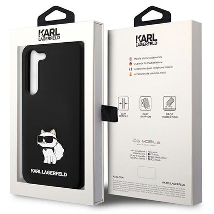 Futrola za Samsung Galaxy S24 S921, Karl Lagerfeld, Silicone Choupette NFT, Crna
