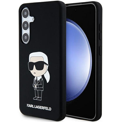 Futrola za Samsung Galaxy S24 S921, Karl Lagerfeld, Silicone Ikonik NFT, Crna