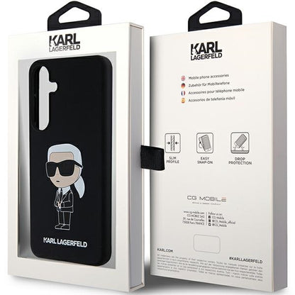 Futrola za Samsung Galaxy S24 S921, Karl Lagerfeld, Silicone Ikonik NFT, Crna