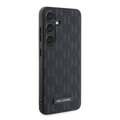 Futrola za Samsung Galaxy S24 S921, Karl Lagerfeld, Saffiano Mono Metal Logo, Crna