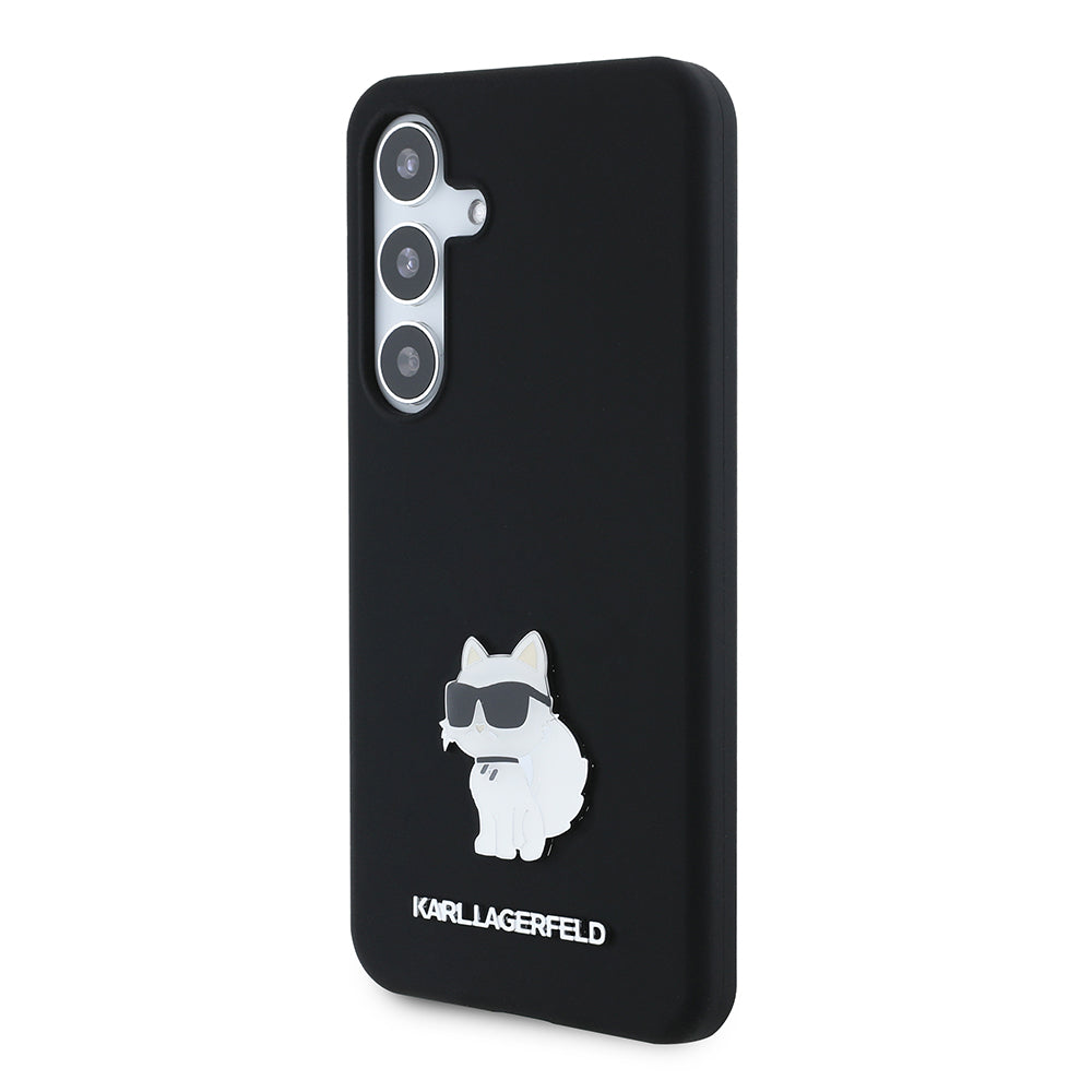 Futrola za Samsung Galaxy S24 S921, Karl Lagerfeld, Silicone Choupette, Crna