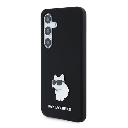 Futrola za Samsung Galaxy S24 S921, Karl Lagerfeld, Silicone Choupette, Crna