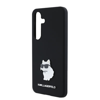 Futrola za Samsung Galaxy S24 S921, Karl Lagerfeld, Silicone Choupette, Crna