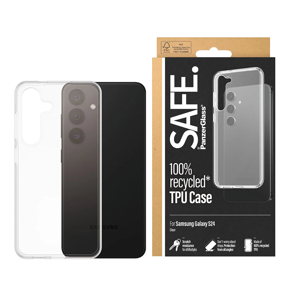 Futrola za Samsung Galaxy S24 S921, PanzerGlass, Safe., Transparentna