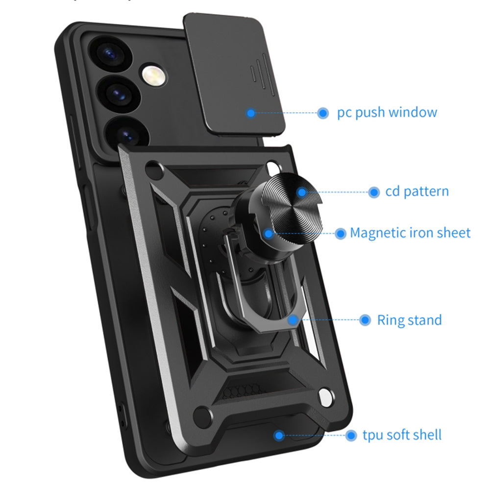 Futrola za Samsung Galaxy S24 S921, Techsuit, CamShield, Crna