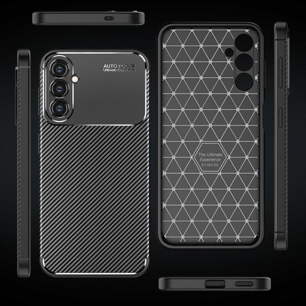 Futrola za Samsung Galaxy S24 S921, Techsuit, CarbonFiber, Crna
