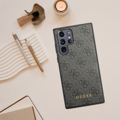 Futrola za Samsung Galaxy S24 Ultra S928, Guess, 4G Metal Gold Logo, Braon