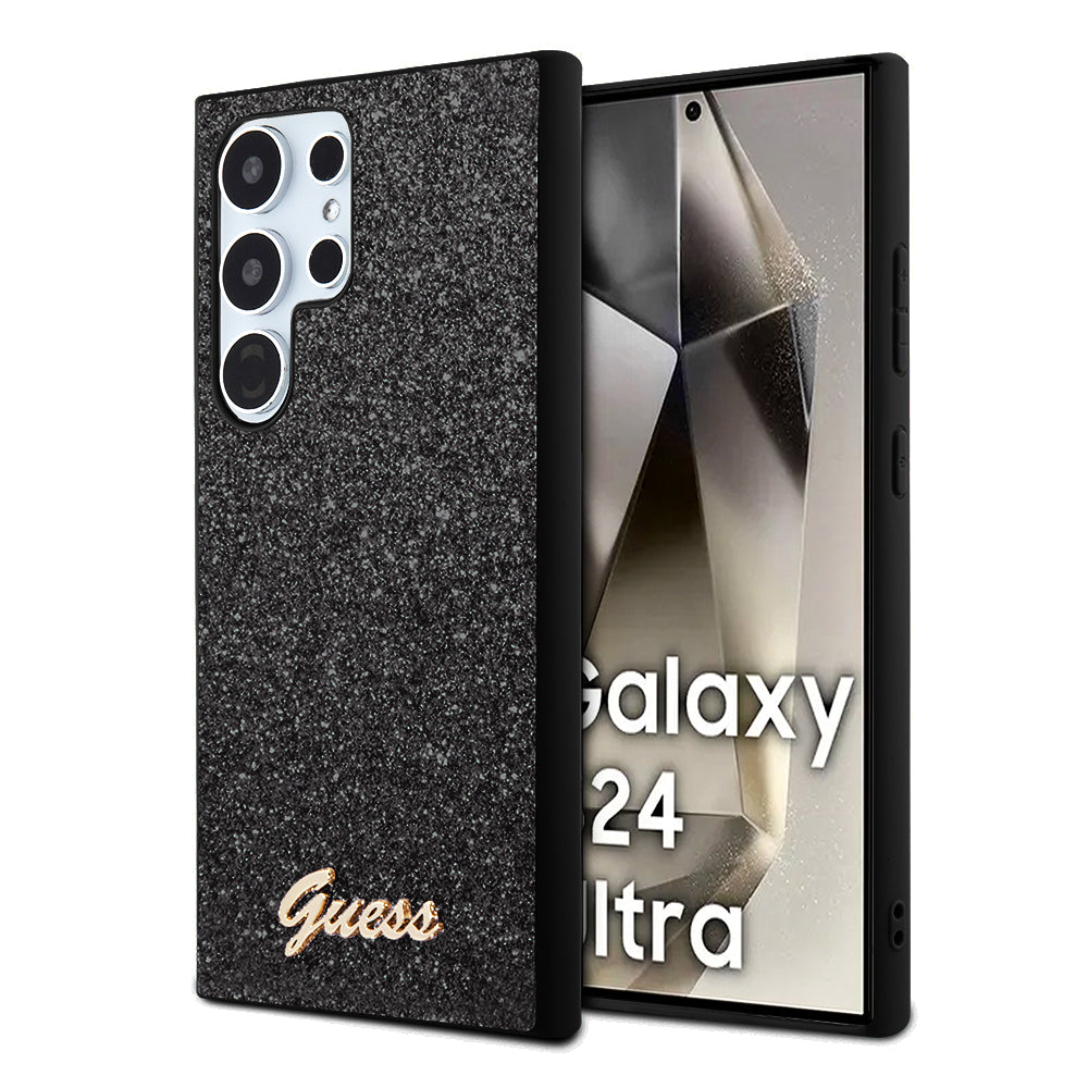 Futrola za Samsung Galaxy S24 Ultra S928, Guess, Glitter Script, Crna