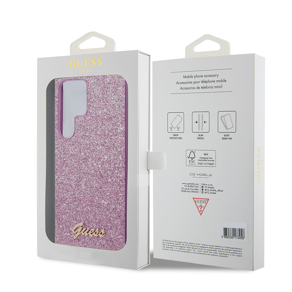 Futrola za Samsung Galaxy S24 Ultra S928, Guess, Glitter Script, Crna