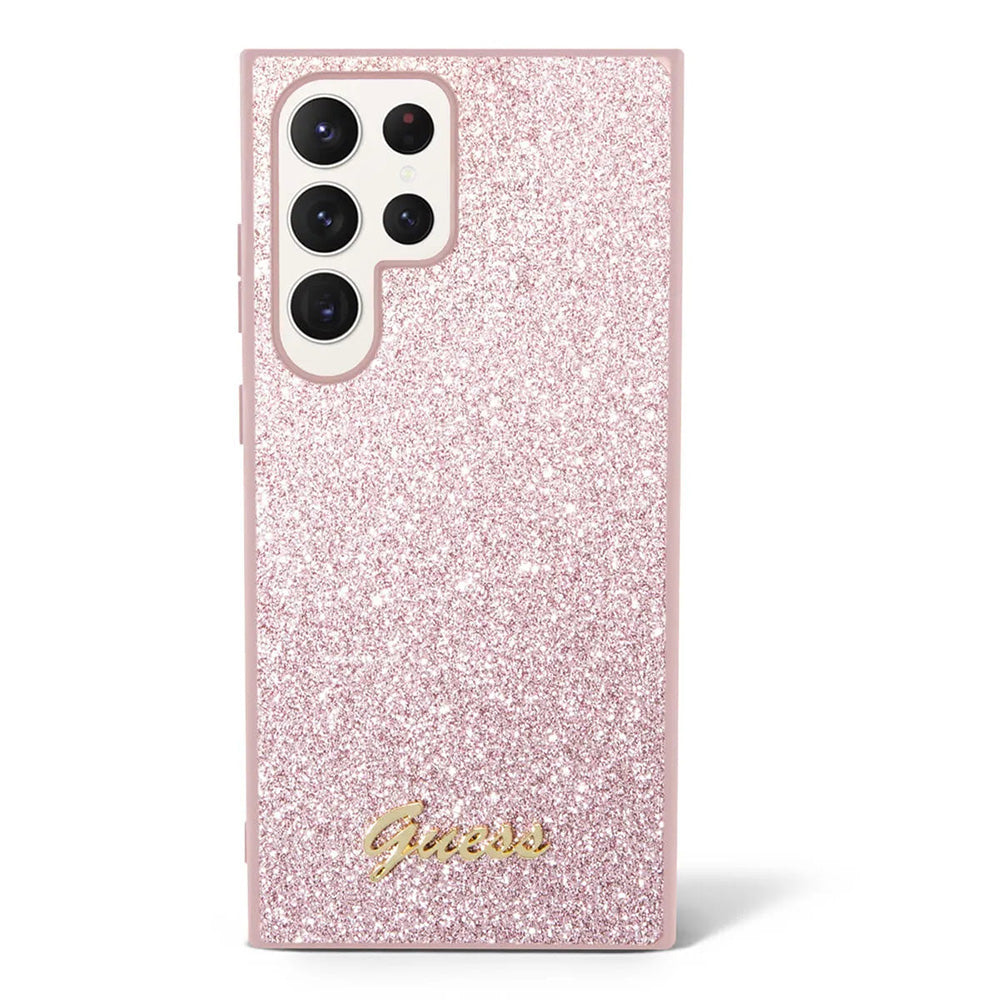 Futrola za Samsung Galaxy S24 Ultra S928, Guess, Glitter Script, Roze