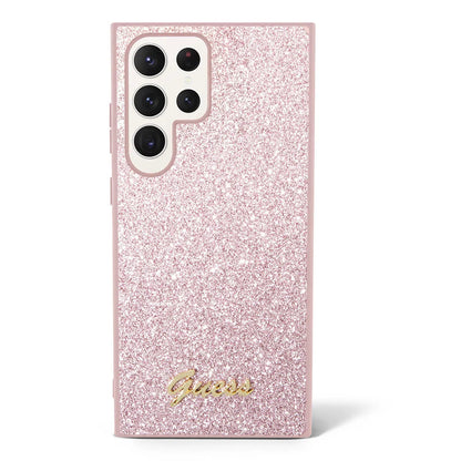 Futrola za Samsung Galaxy S24 Ultra S928, Guess, Glitter Script, Roze