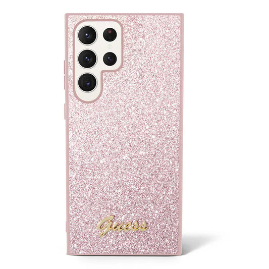 Futrola za Samsung Galaxy S24 Ultra S928, Guess, Glitter Script, Roze