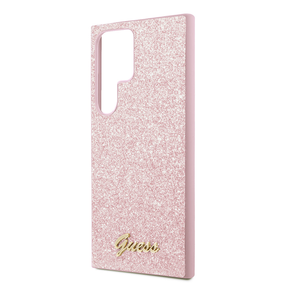 Futrola za Samsung Galaxy S24 Ultra S928, Guess, Glitter Script, Roze