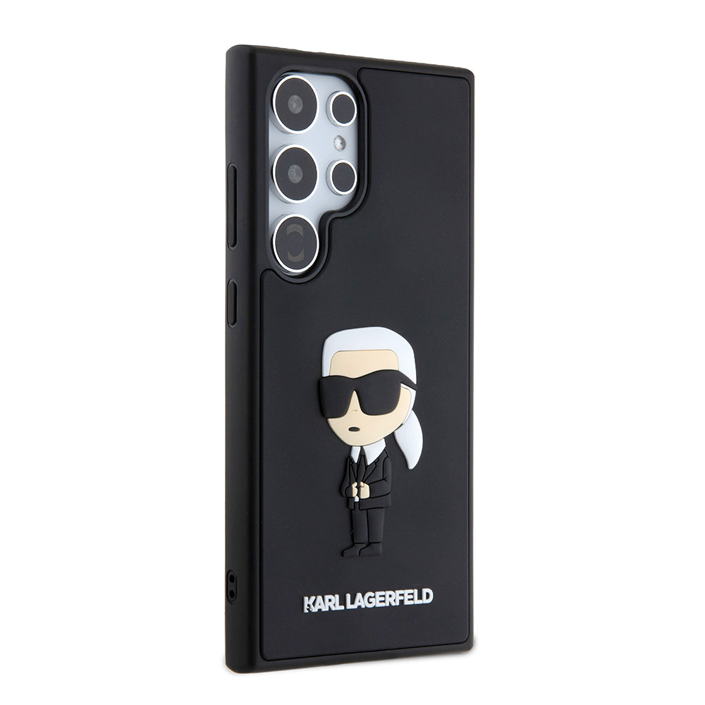 Futrola za Samsung Galaxy S24 Ultra S928, Karl Lagerfeld, 3D Rubber Ikonik Karl, Crna