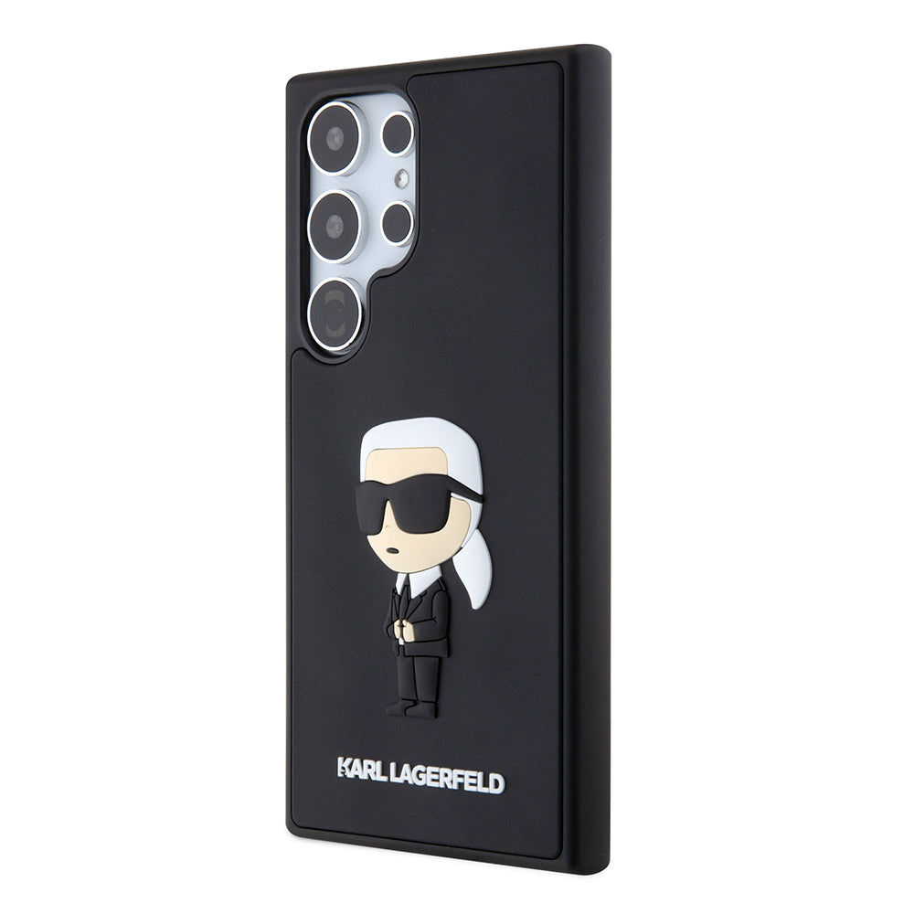 Futrola za Samsung Galaxy S24 Ultra S928, Karl Lagerfeld, 3D Rubber Ikonik Karl, Crna