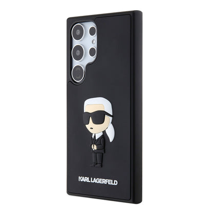 Futrola za Samsung Galaxy S24 Ultra S928, Karl Lagerfeld, 3D Rubber Ikonik Karl, Crna