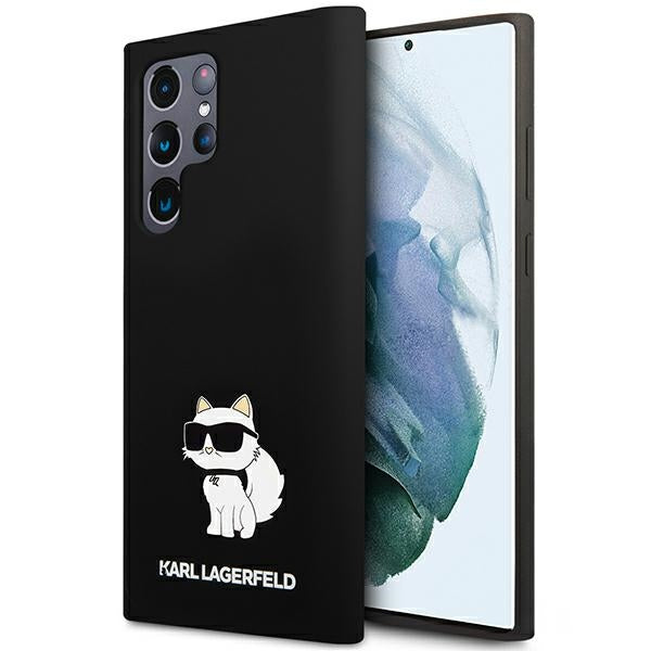 Futrola za Samsung Galaxy S24 Ultra S928, Karl Lagerfeld, Silicone Choupette NFT, Crna