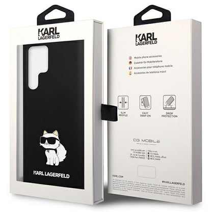 Futrola za Samsung Galaxy S24 Ultra S928, Karl Lagerfeld, Silicone Choupette NFT, Crna