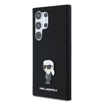 Futrola za Samsung Galaxy S24 Ultra S928, Karl Lagerfeld, Silicone Ikonik Karl, Crna