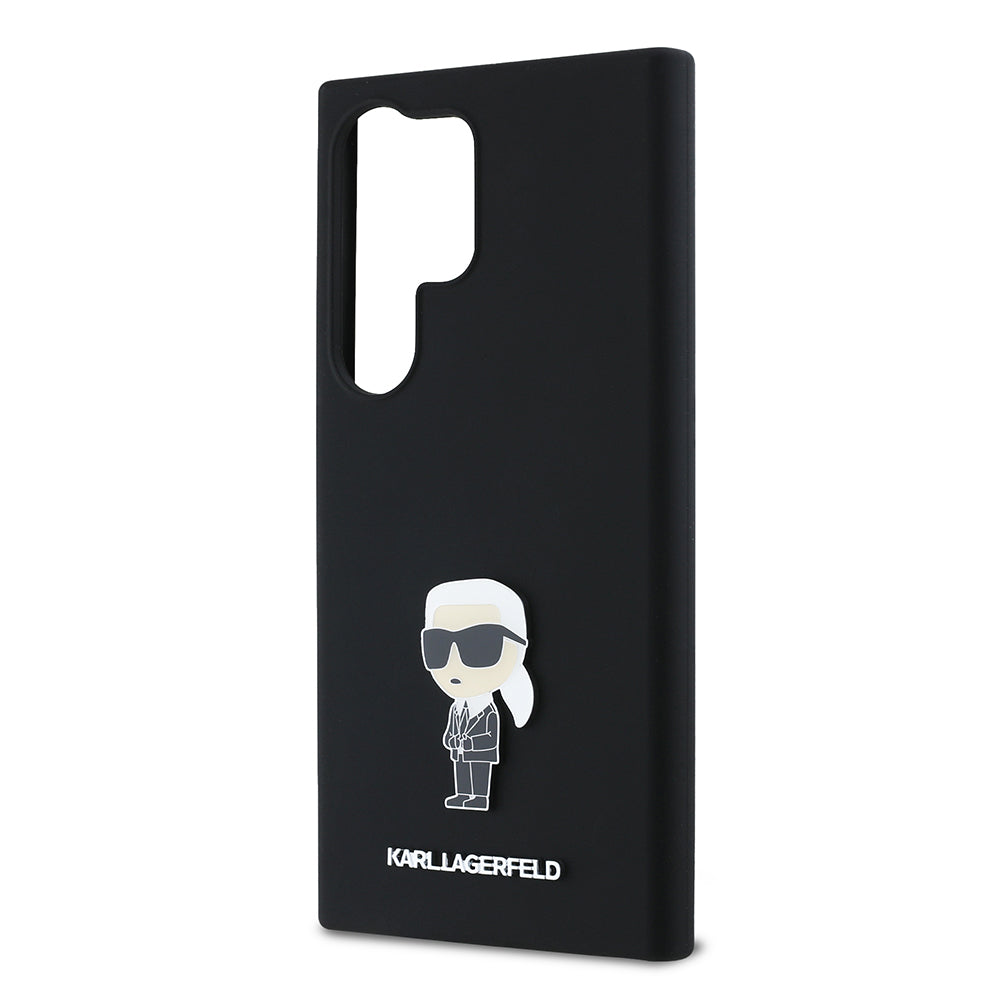 Futrola za Samsung Galaxy S24 Ultra S928, Karl Lagerfeld, Silicone Ikonik Karl, Crna