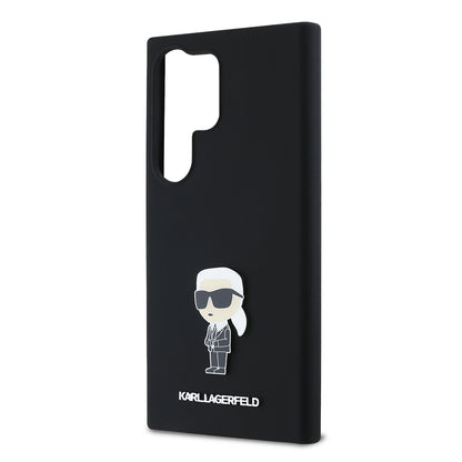 Futrola za Samsung Galaxy S24 Ultra S928, Karl Lagerfeld, Silicone Ikonik Karl, Crna
