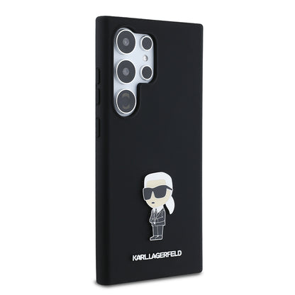 Futrola za Samsung Galaxy S24 Ultra S928, Karl Lagerfeld, Silicone Ikonik Karl, Crna