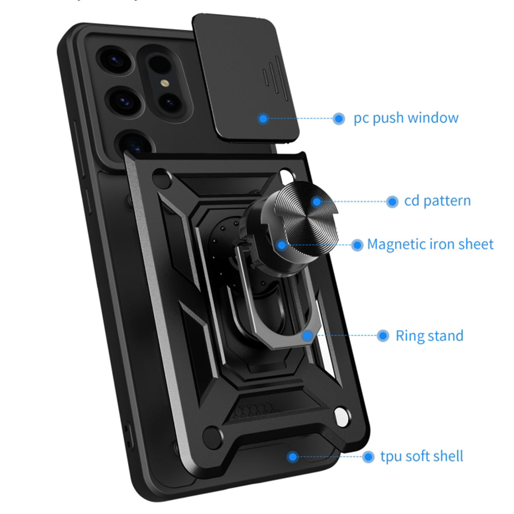 Futrola za Samsung Galaxy S24 Ultra S928, Techsuit, CamShield, Crna