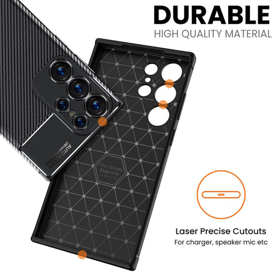 Futrola za Samsung Galaxy S24 Ultra S928, Techsuit, CarbonFiber, Crna