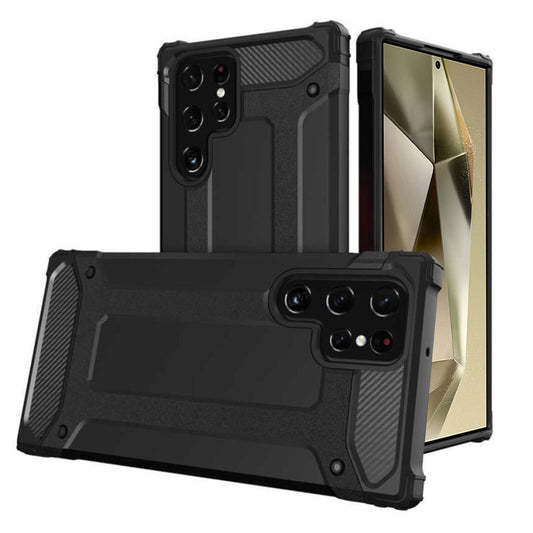 Futrola za Samsung Galaxy S24 Ultra S928, Techsuit, Hybrid Armor, Crna