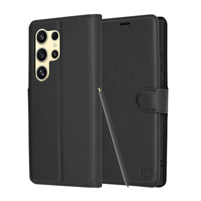 Futrola za Samsung Galaxy S24 Ultra S928, Techsuit, Leather Folio, Crna