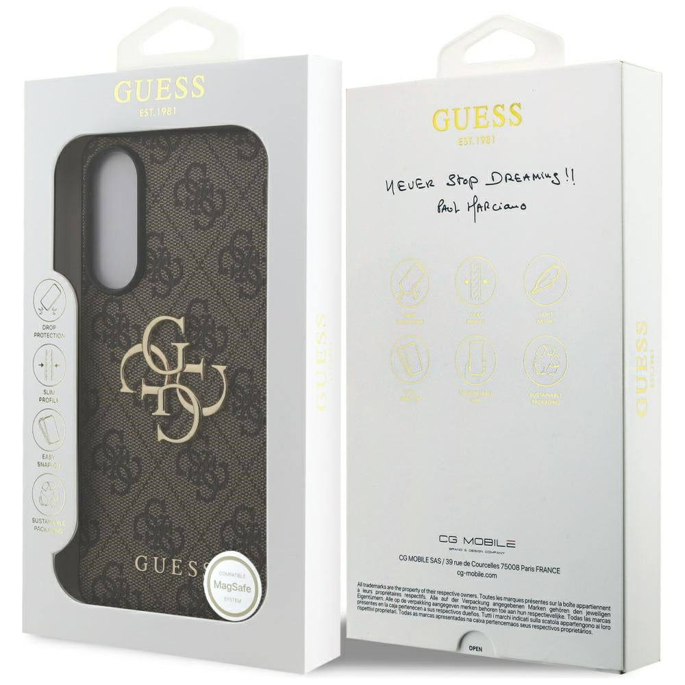 Futrola za Samsung Galaxy S25 Edge S937, Guess, Big 4G Logo Classic, Braon