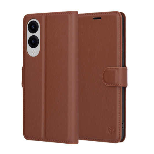 Futrola za Samsung Galaxy S25 Edge S937, Techsuit, Leather Folio, Braon