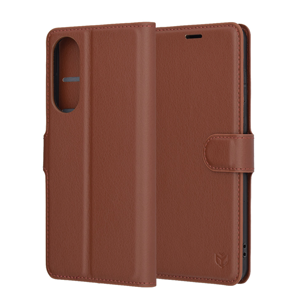 Futrola za Samsung Galaxy S25 Edge S937, Techsuit, Leather Folio, Braon