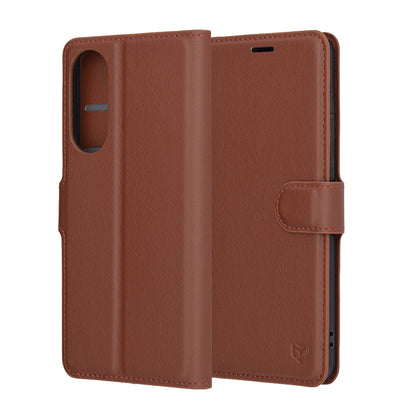 Futrola za Samsung Galaxy S25 Edge S937, Techsuit, Leather Folio, Braon