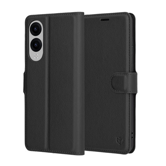 Futrola za Samsung Galaxy S25 Edge S937, Techsuit, Leather Folio, Crna
