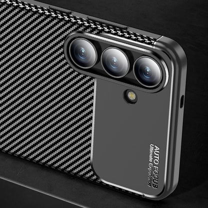 Futrola za Samsung Galaxy S25 FE, Techsuit, CarbonFiber, Crna