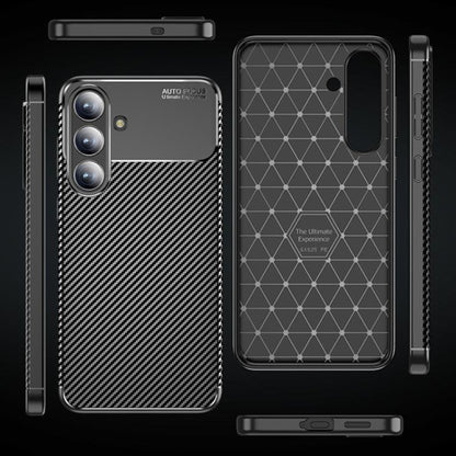 Futrola za Samsung Galaxy S25 FE, Techsuit, CarbonFiber, Crna