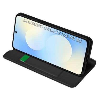 Futrola za Samsung Galaxy S25 FE, Techsuit, Magskin Book, Crna