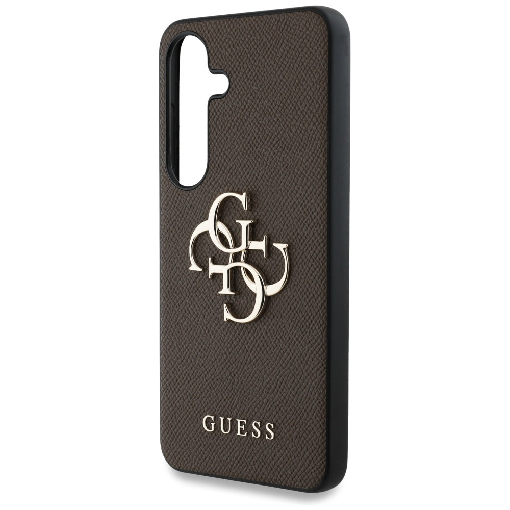 Futrola za Samsung Galaxy S25+ S936, Guess, 4G Grained Big and Classic Logo, Braon