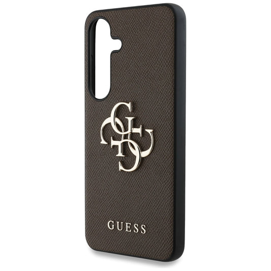 Futrola za Samsung Galaxy S25+ S936, Guess, 4G Grained Big and Classic Logo, Braon