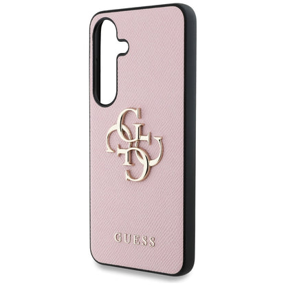 Futrola za Samsung Galaxy S25+ S936, Guess, 4G Grained Big and Classic Logo, Roze