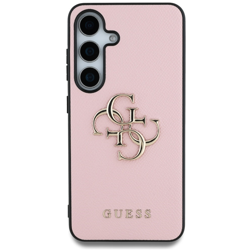 Futrola za Samsung Galaxy S25+ S936, Guess, 4G Grained Big and Classic Logo, Roze