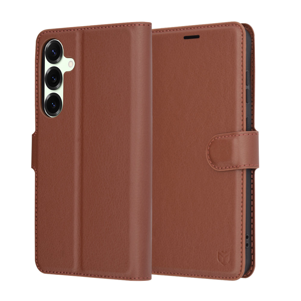 Futrola za Samsung Galaxy S25+ S936, Techsuit, Leather Folio, Braon